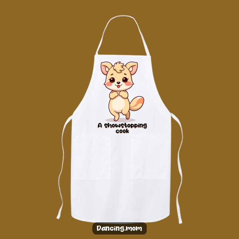Funny Dancing Animal Bow Apron: Elegant Chef Gift for Graceful Cooking!