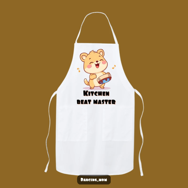 Funny Giggling Animal Apron - Tambourine Player for Hilarious Kitchen Fun and a Great Gift