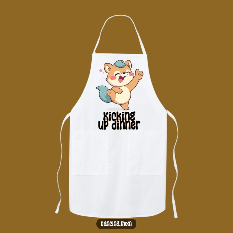 Funny Giggling Animal High Kick Apron: Cook Up Laughs in the Kitchen