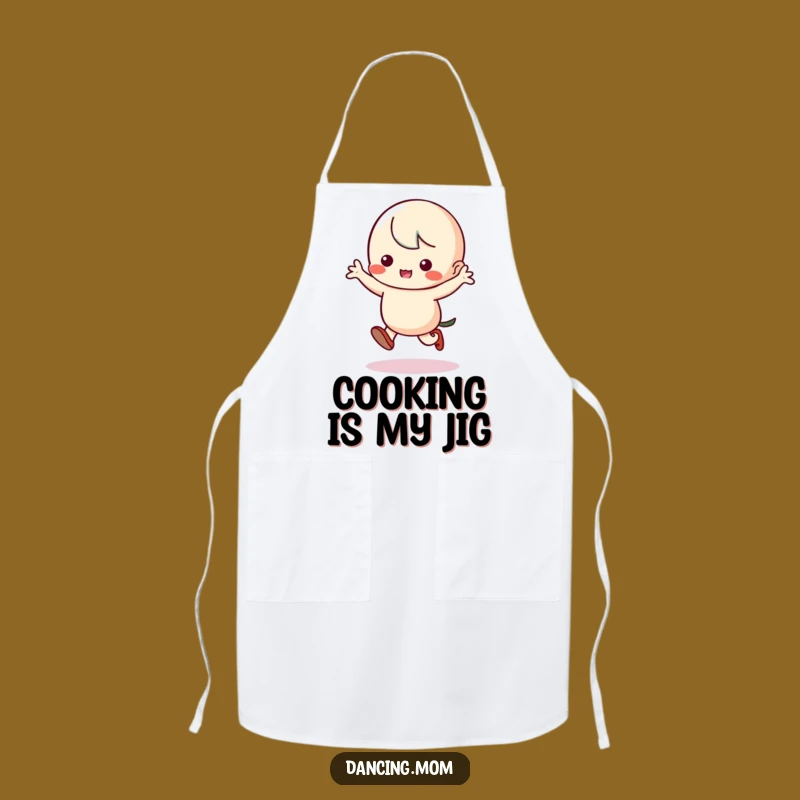 Funny Kawaii Dancer Apron: Silly Jig Stomping Feet - Kitchen Laughs Guaranteed