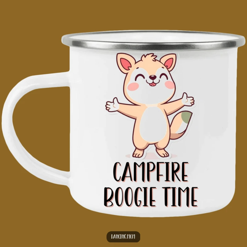 Funny Dancing Animal Camping Mug: Joyful Character for Outdoor Fun