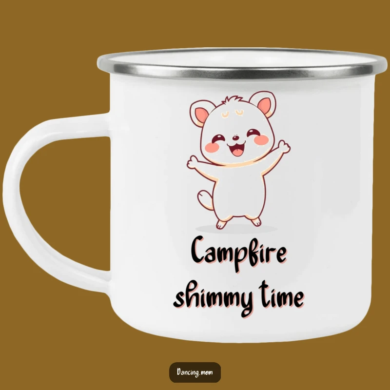 Funny Kawaii Shimmy Camping Mug - Joyful Dancer Brew, Unique Funny Gift