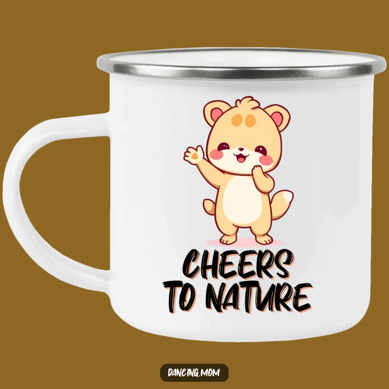 Funny Dancing Animal Clapping Camping Mug: Enthusiastic Outdoor Gift!