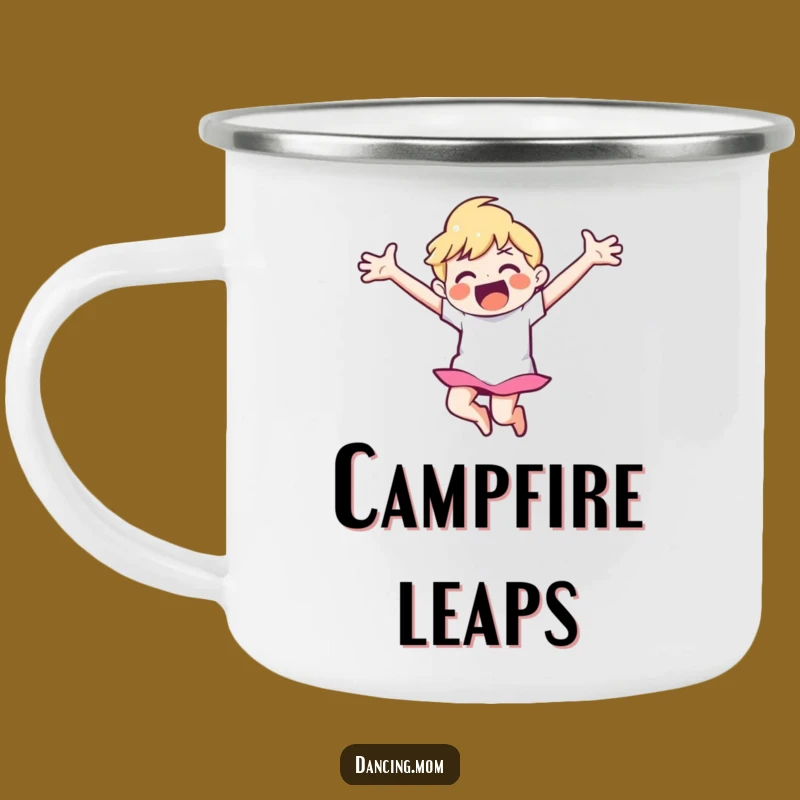 Funny Happy Dancer Camping Mug - Adventure Leaps with Joy!