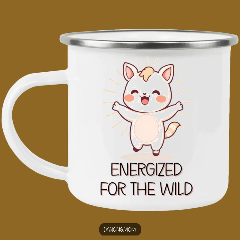 Funny Kawaii Dancer Camping Mug - Energetic Outdoor Brew, Unique Funny Gift