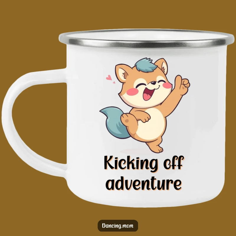 Funny Giggling Animal High Kick Camping Mug: Adventure with a Hilarious Kick!
