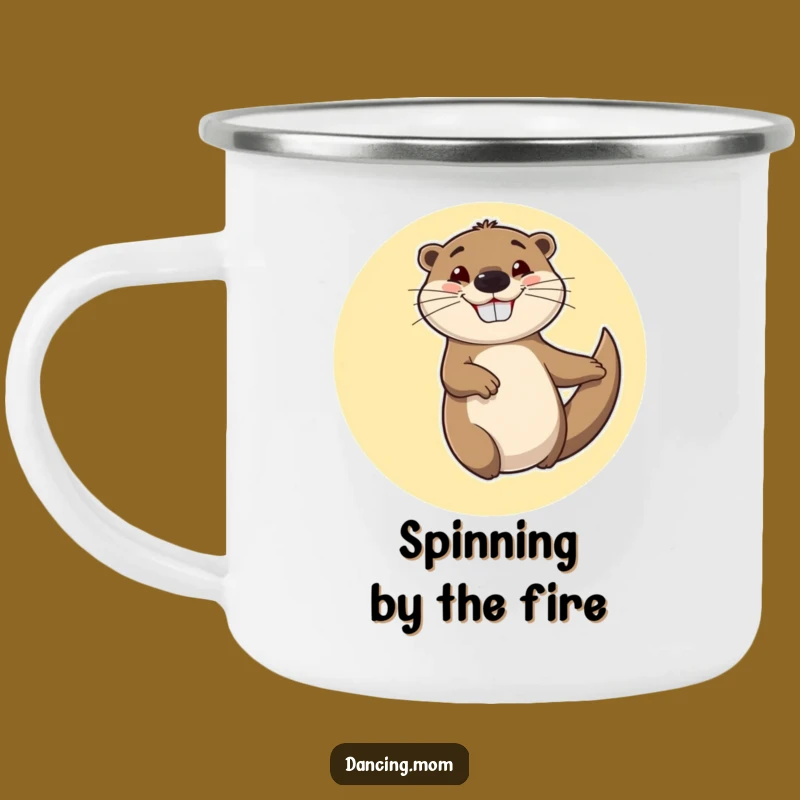 Funny Otter Camping Mug: Cheerful Spinner - Your Fun Outdoor Funny Gift