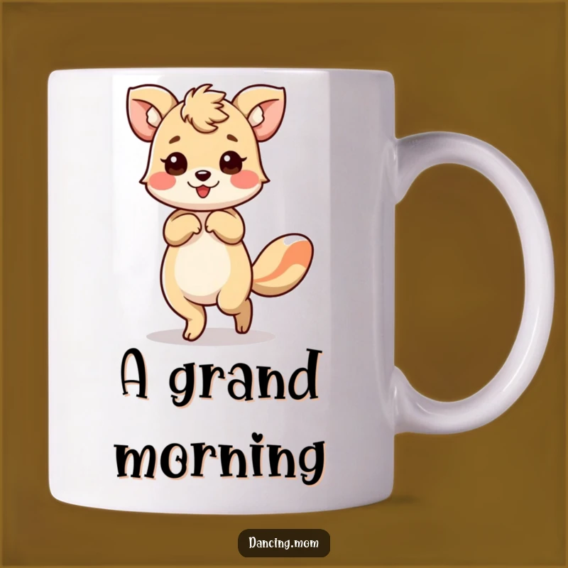 Funny Dancing Animal Bow Mug: Elegant Flourish Gift for Performers!