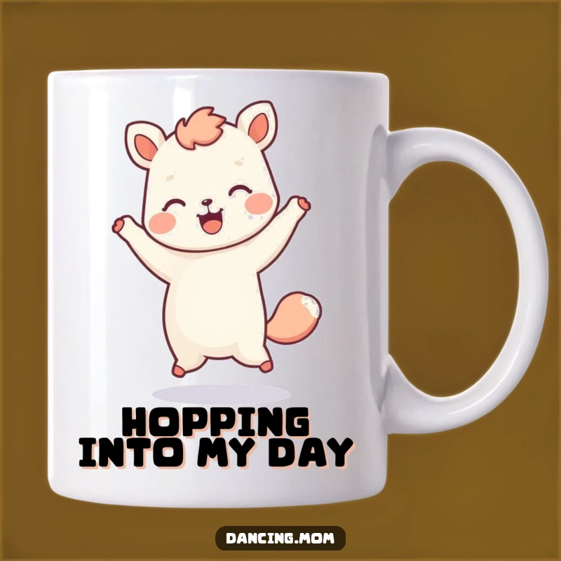 Funny Kawaii Animal Mug - Playful Hop Design, Energetic Funny Gift