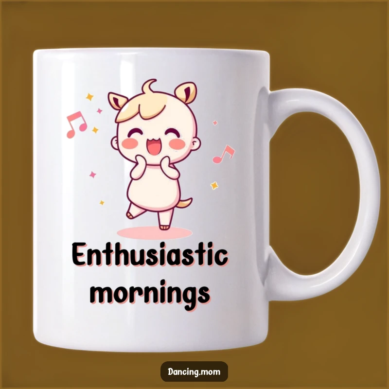 Funny Kawaii Dancer Mug: Joyful Clapping Beat - Happy Gift Idea