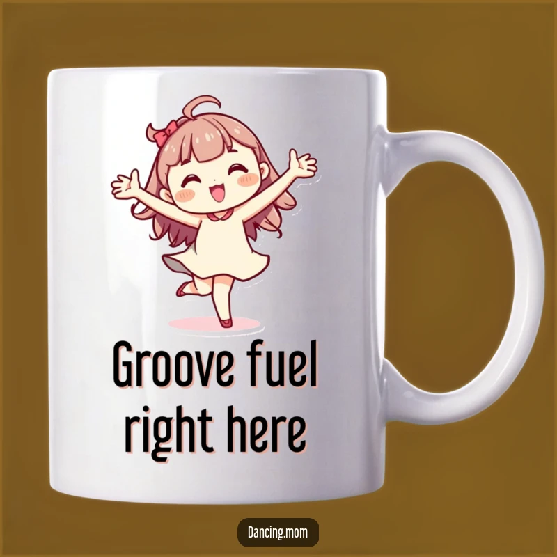 Funny Kawaii Dancer Mug: Joyful Pirouette Character Celebration Gift