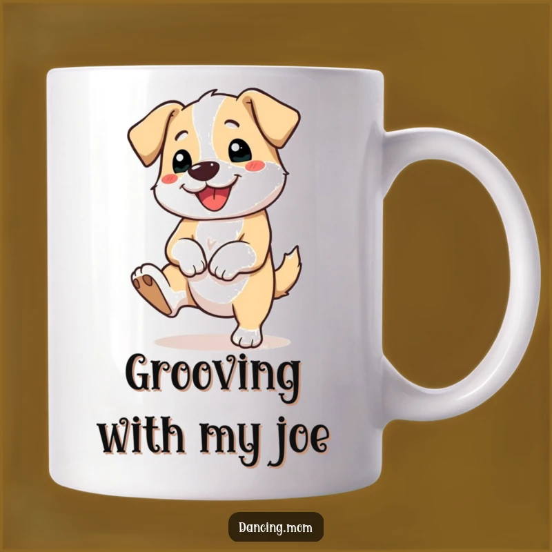 Funny Tapping Dog Mug - Happy Canine Rhythm Gift