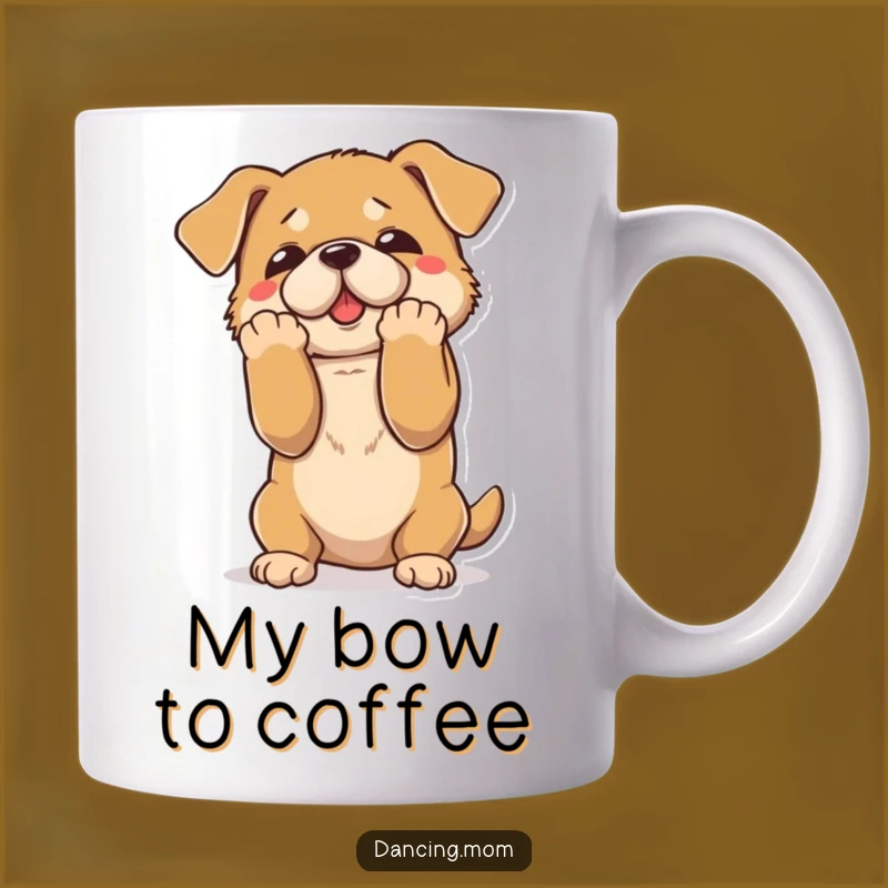 Funny Dramatic Dog Bow Mug - Theatrical Canine Gift