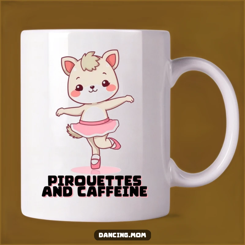 Funny Kawaii Dancing Animal Ballet Shoes Mug - Perfect Gift for Dance Lovers