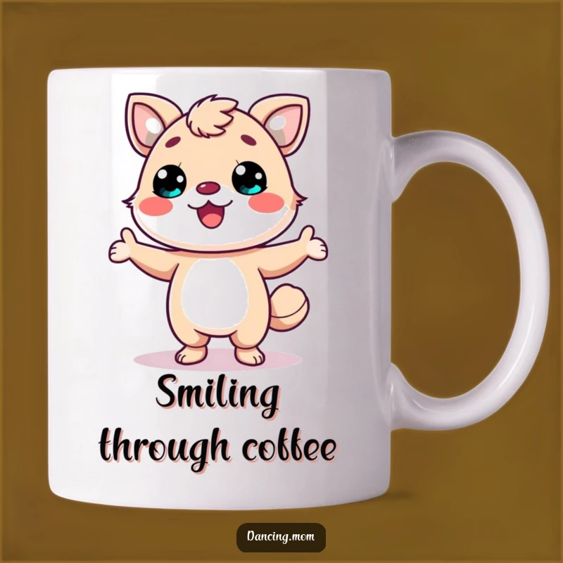 Funny Kawaii Animal Mug - Big Smile Pose, Hilarious Funny Gift