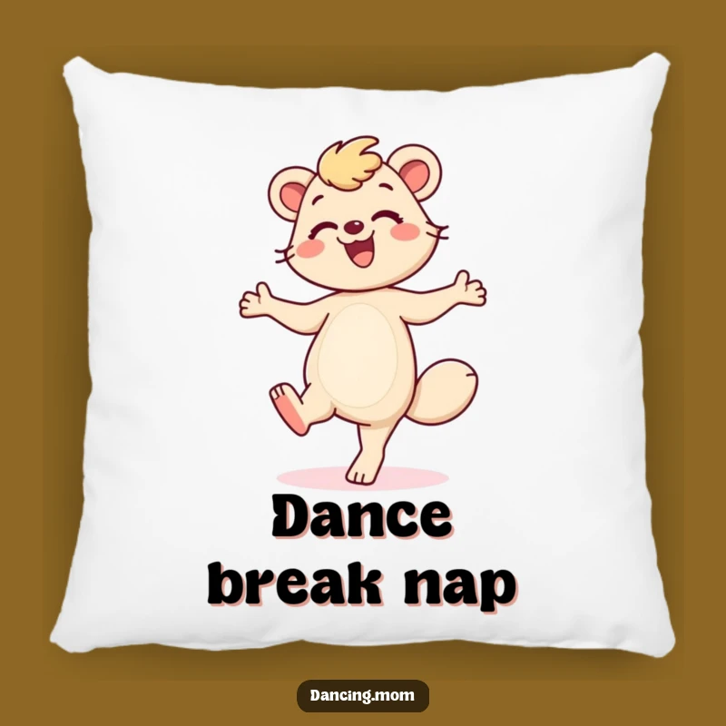 Funny Dancing Mom Pillow: Cozy Dancer Cushion, Happy Mom Decor, Great Funny Gift