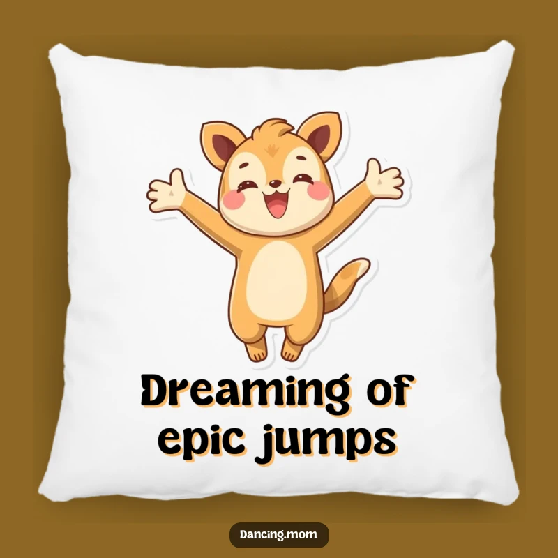 Funny Leaping Animal Pillow: Comfy & Energetic Character Cushion - Delightful Funny Gift