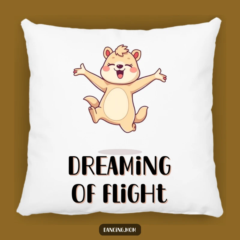 Funny Dancing Mom Animal Leap Pillow - Graceful Joyful Accent Gift