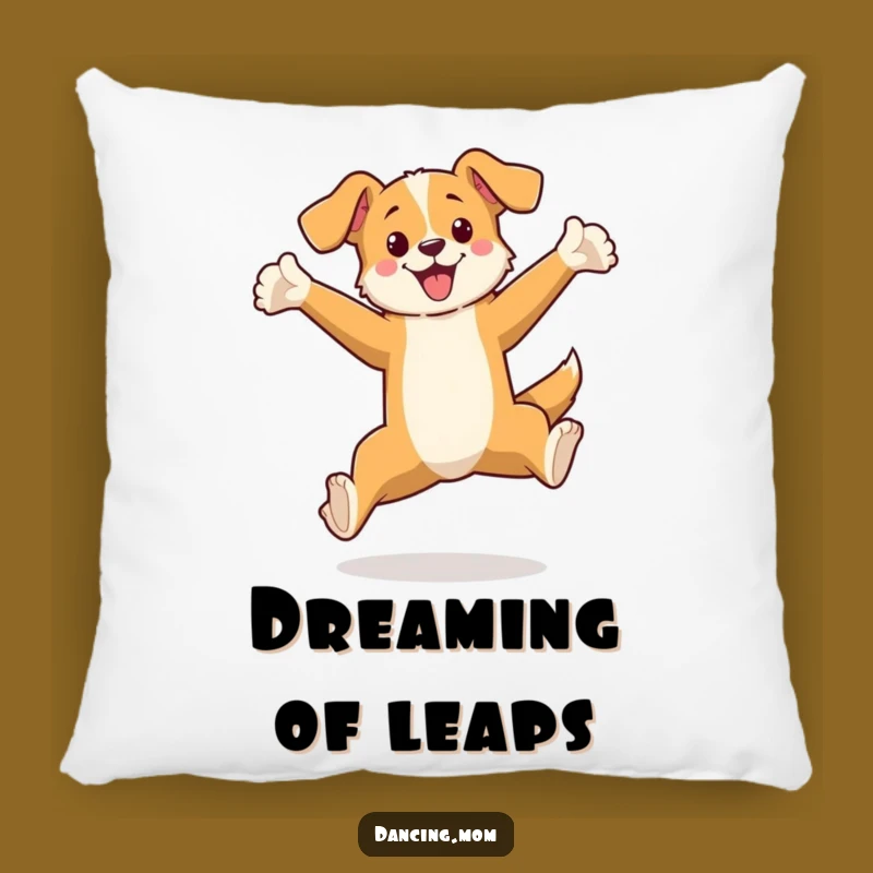 Funny Dog Leaping Pillow - Elegant Canine Pose Comfort Gift