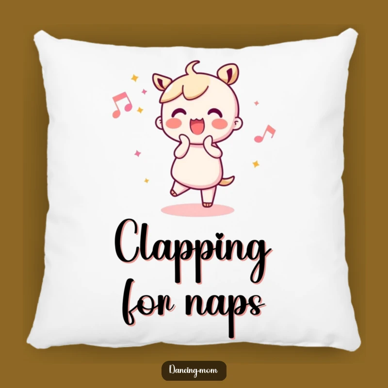 Funny Kawaii Dancer Pillow: Joyful Clapping Beat - Cozy Comfort & Cheer