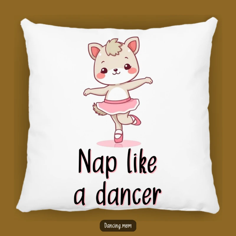 Funny Kawaii Dancing Animal Pillow - Cozy Ballet Character Decor Gift