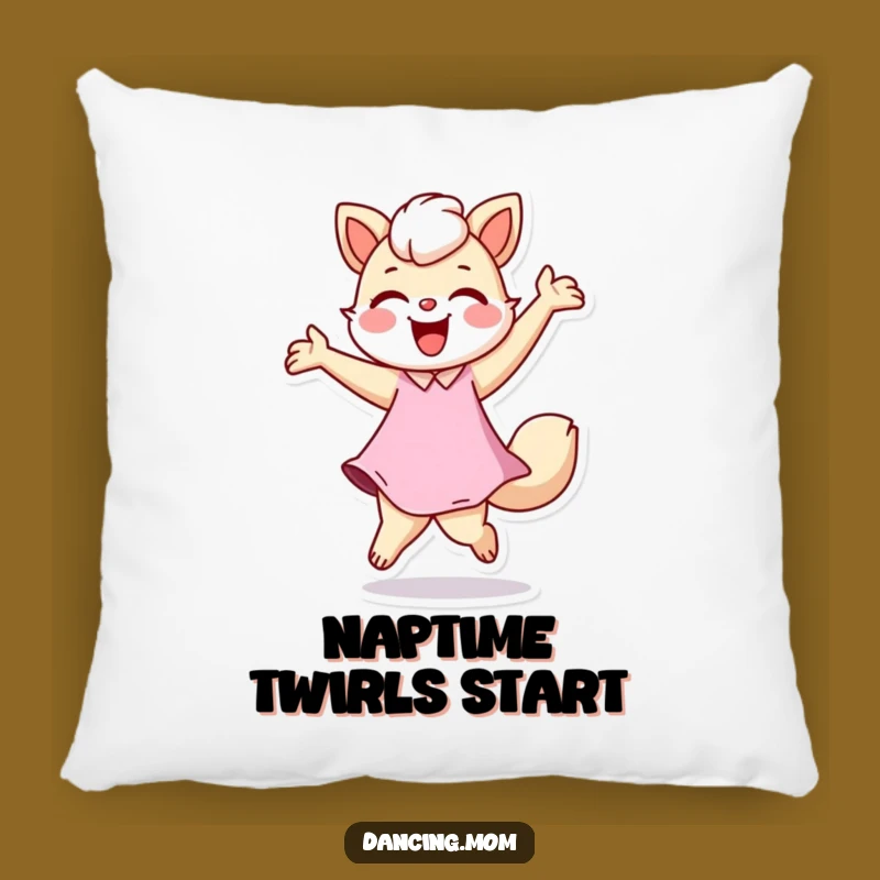 Funny Dancing Mom Animal Pillow - Joyful Twirling Comfort Accent Gift