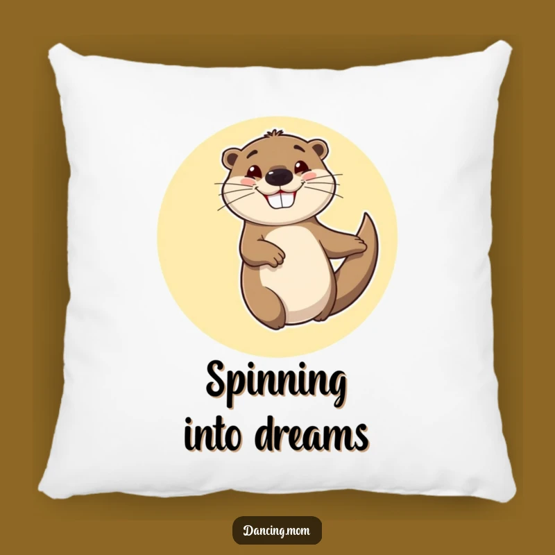 Funny Otter Pillow: Cheerful Spinner Cushion - Cozy and Comfy Funny Gift