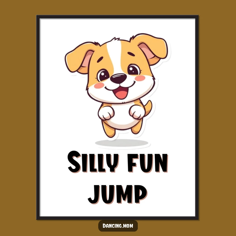 Funny Dog Hop Digital Art: Instant Joyful Decor for Dog Lovers