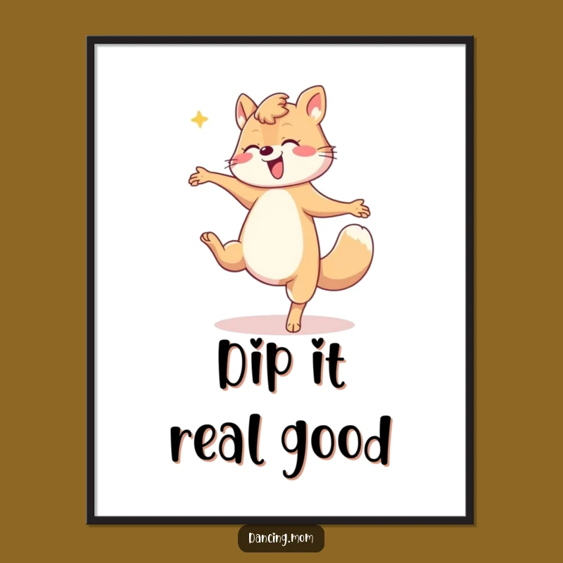 Funny Mom Dip Digital Art: Instant Drama Download, Whimsical Mom Art Print