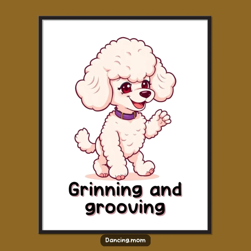 Funny Poodle Prankster Digital Print: Instant Playful Dog Art Gift