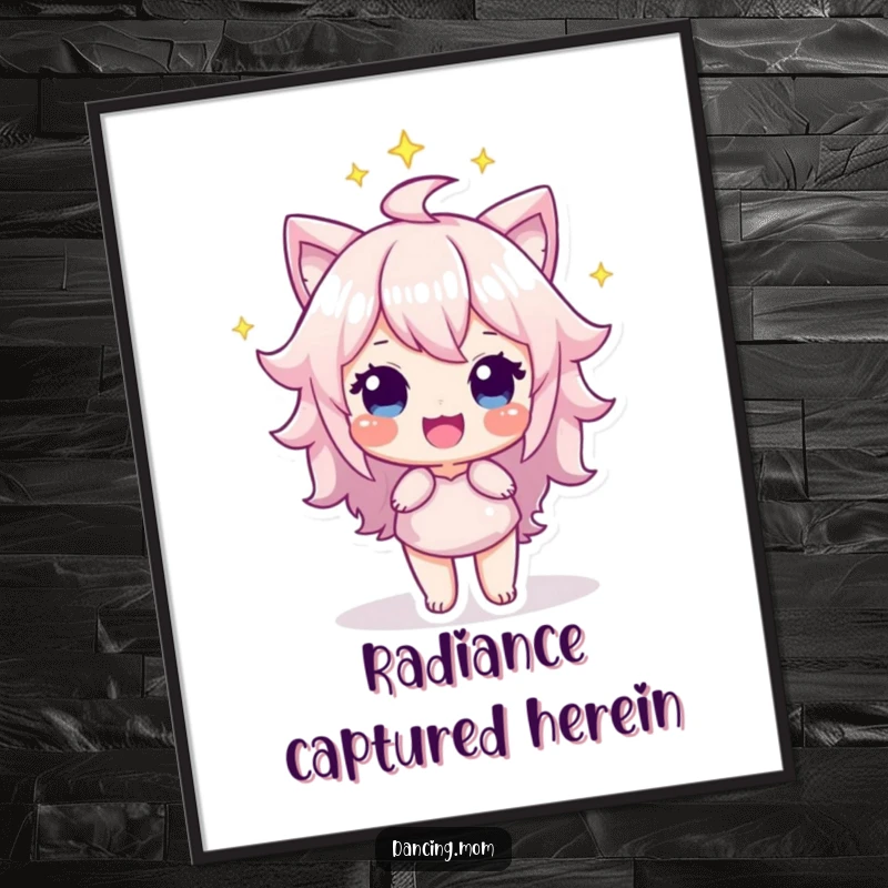 Funny Digital Art Print: Character beaming with pride under a spotlight, a downloadable and funny gift for inspiration.