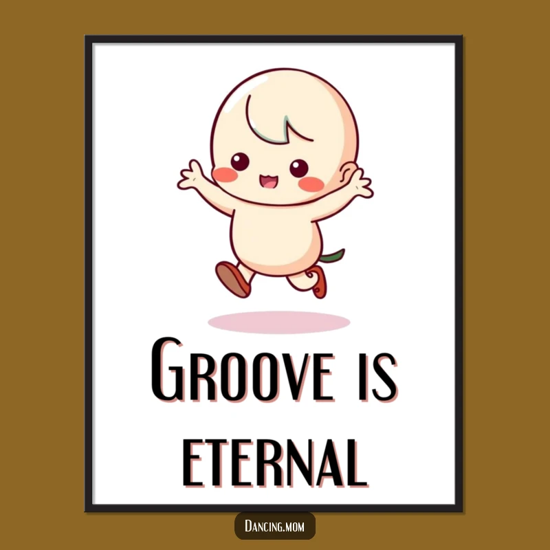 Funny Kawaii Dancer Digital Art: Silly Jig Stomping Feet - Instant Humorous Decor