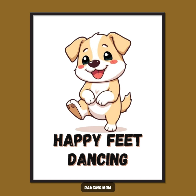 Funny Tapping Dog Digital Art - Happy Rhythm Download Gift