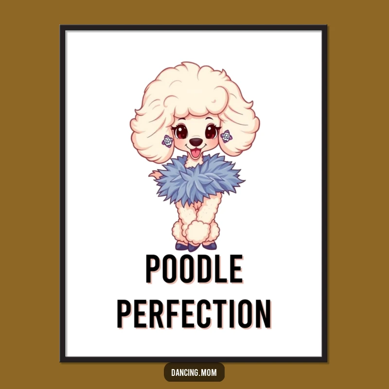 Funny Poodle Diva Digital Art Print: Instant Glamorous Decor