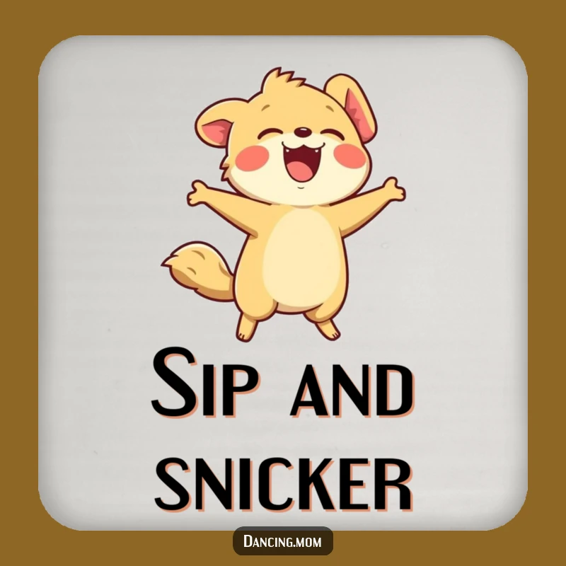 Funny Kawaii Laughing Animal Coaster A Hilarious Protector for Tabletops