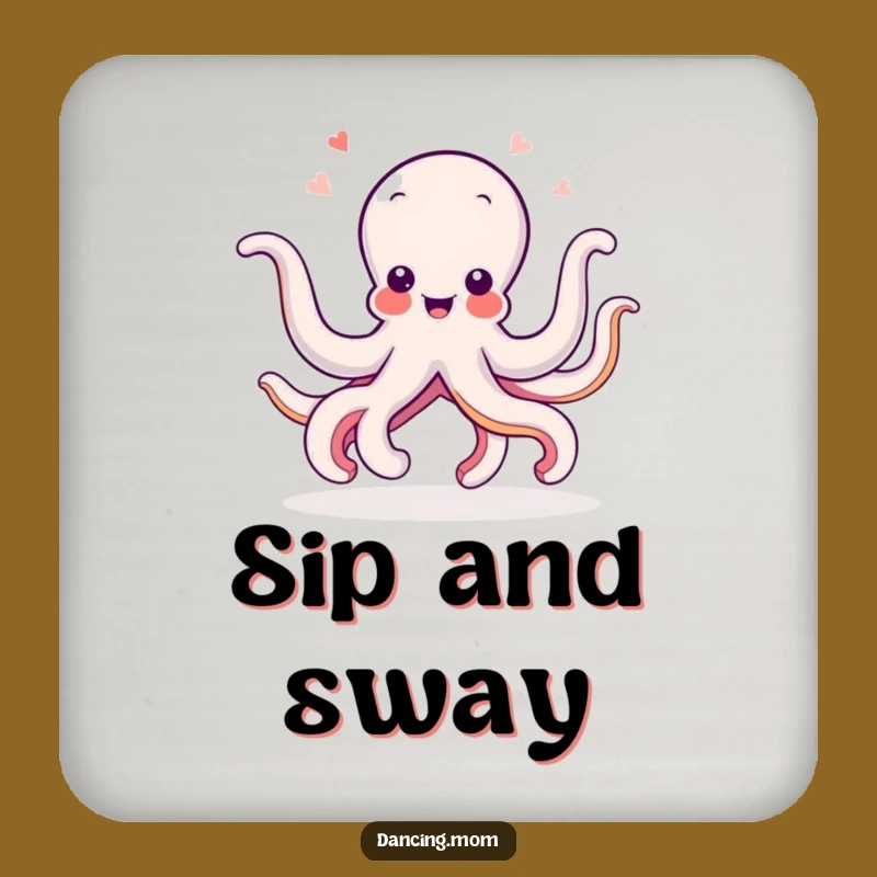 Funny Octopus Drink Coasters: Protect Surfaces with Dancing Sea Life, Funny Gift Set