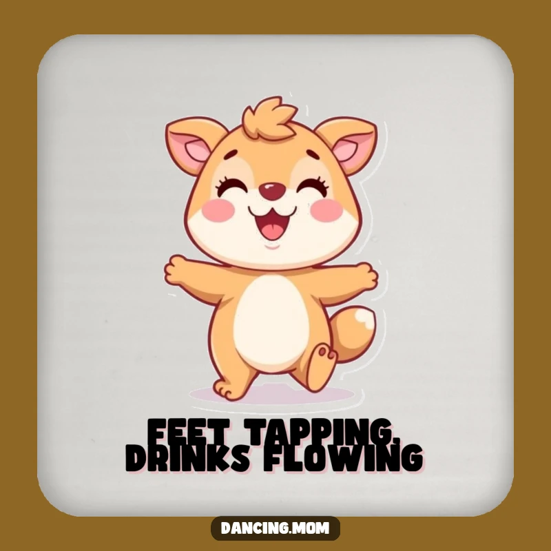 Funny Tapping Animal Coasters: Playful Character Set - Chic Funny Gift