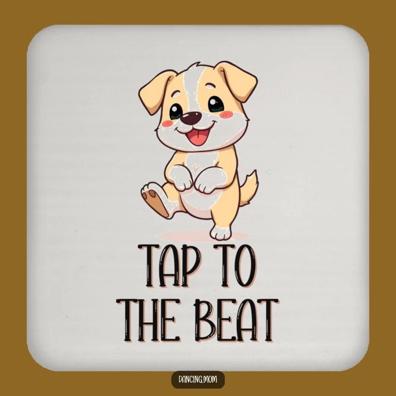 Funny Tapping Dog Coaster - Happy Rhythm Drink Protection Gift