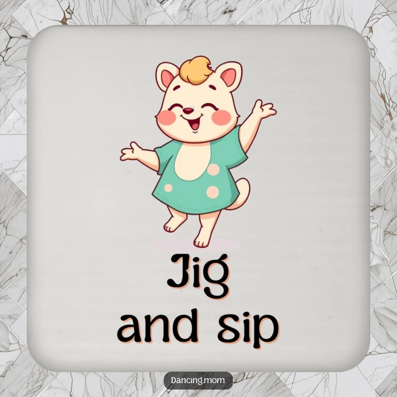Funny Mom Jig Coasters: Dancing mom animals perform happy jigs, protecting surfaces with a dose of whimsical humor and celebration.