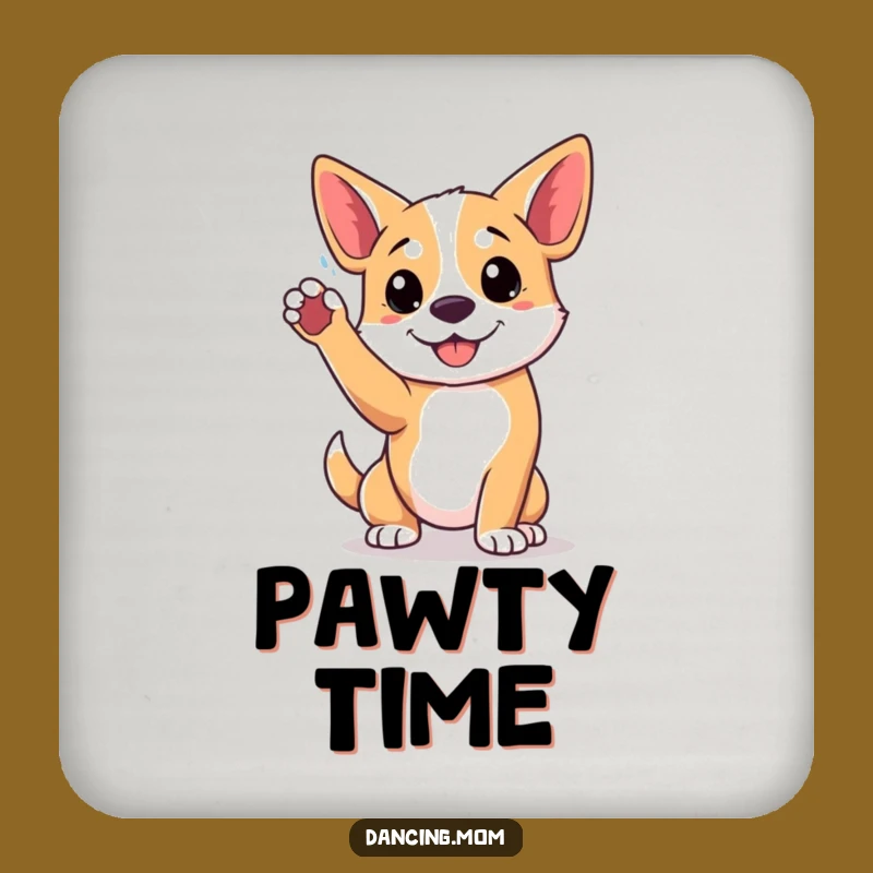 Funny Playful Dog Pose Coaster - Active Drink Protection Gift