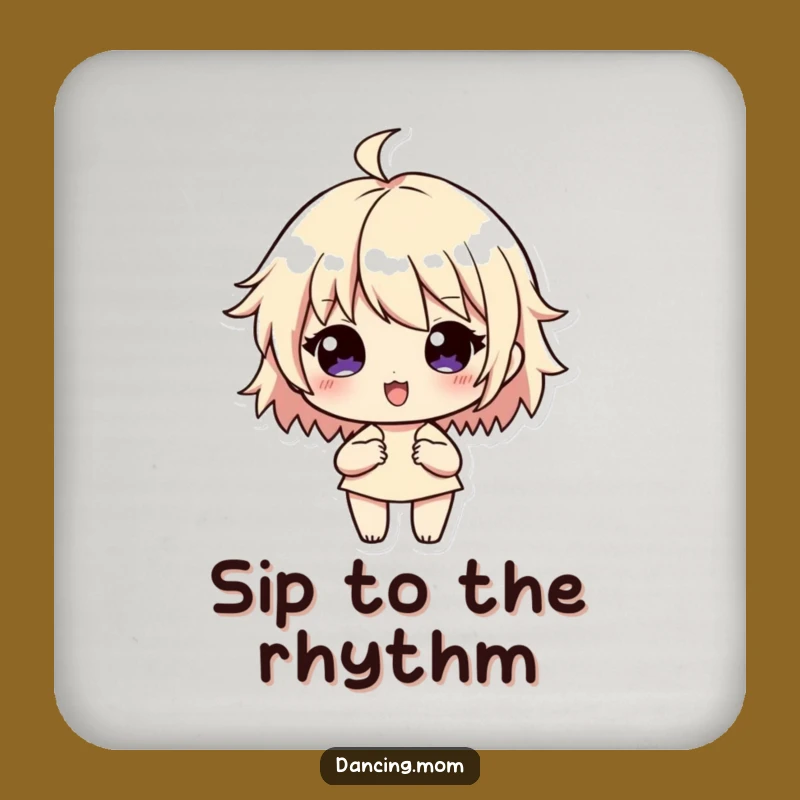 Funny Rhythm Flow Drink Coaster: Protect Surfaces in Style