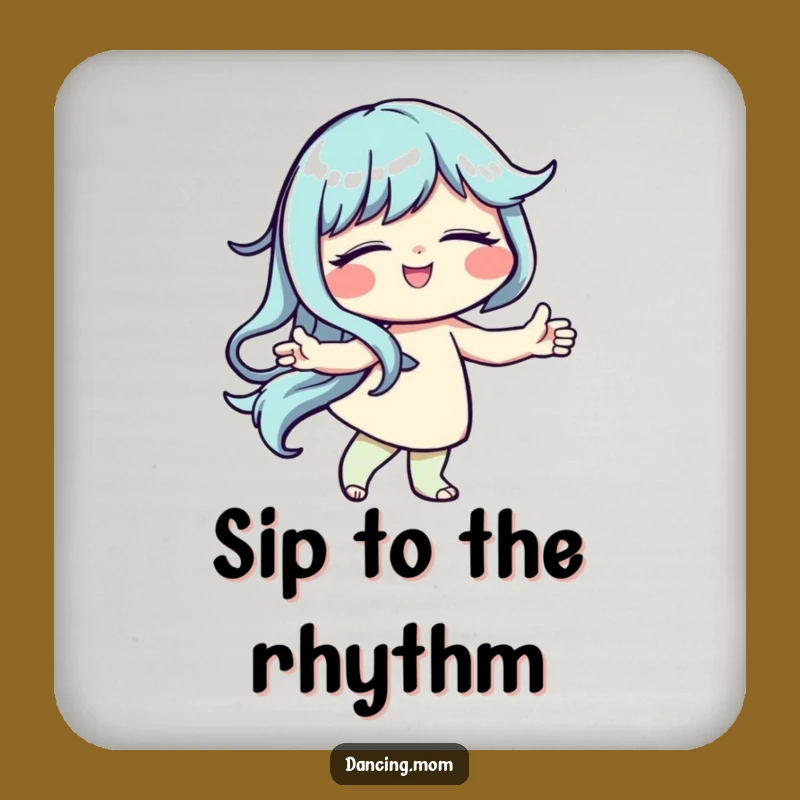 Funny Serene Dancer Coaster - Sip in Tranquil Style!