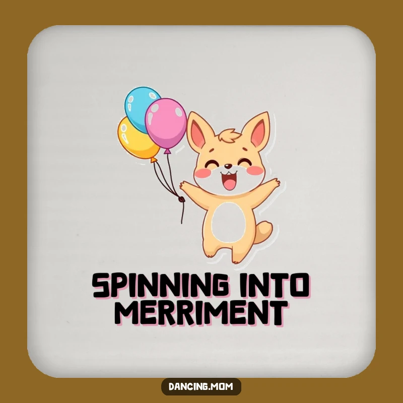 Funny Twirling Animal Coasters: Festive Character Set - Chic Funny Gift