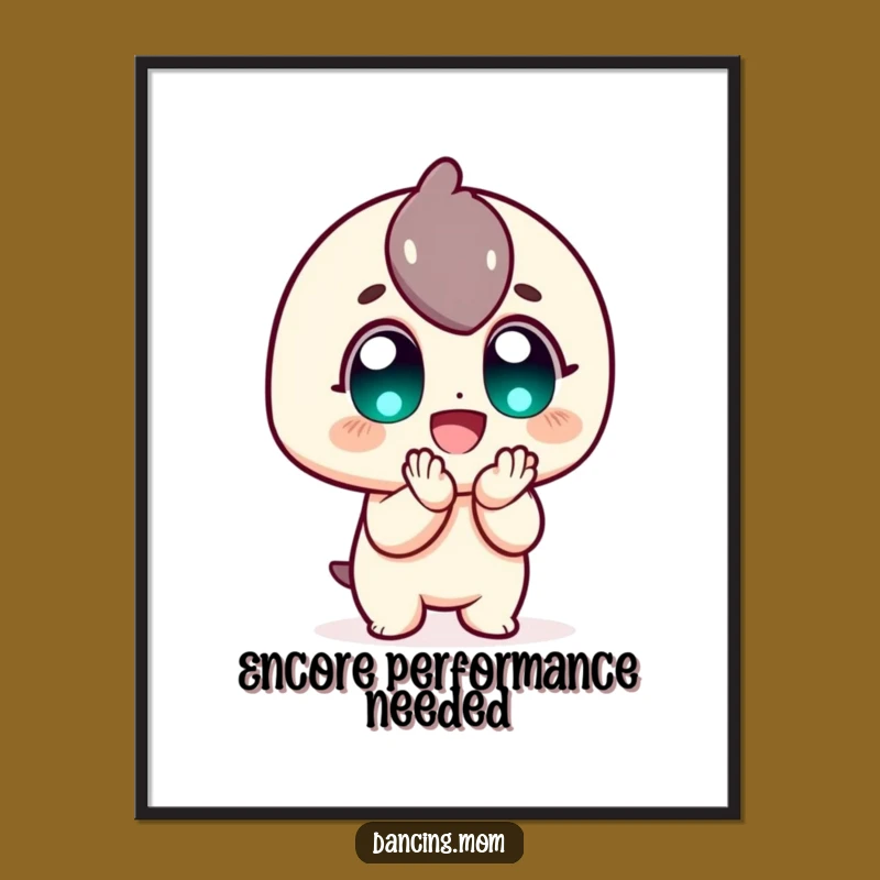 Funny Clapping Character Poster: Brighten Your Walls with Joyful Art