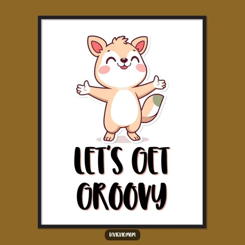 Funny Dancing Animal Poster: Dynamic Character for Wall Art
