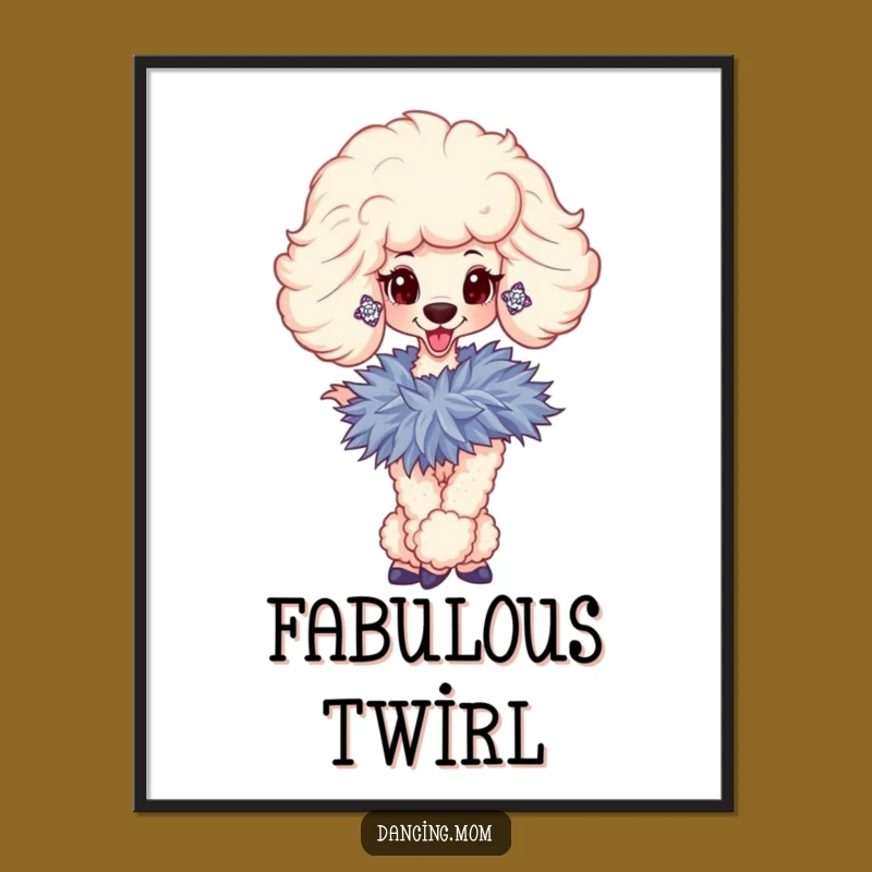 Funny Poodle Diva Poster: Glamorous Wall Art for Elegant Homes