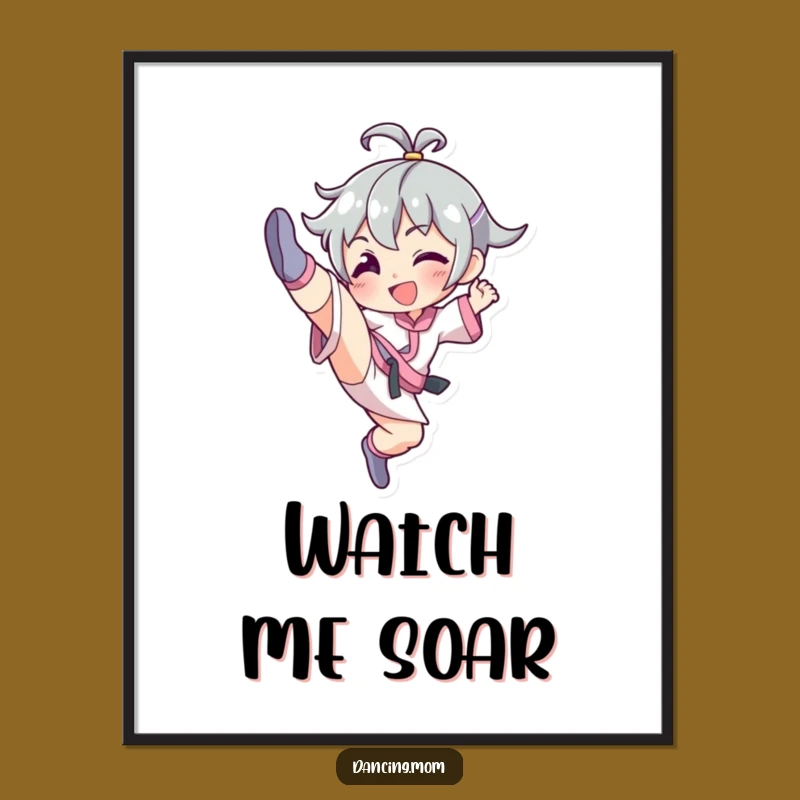 Funny High Kick Dancer Poster - Vibrant Wall Art for a Laugh