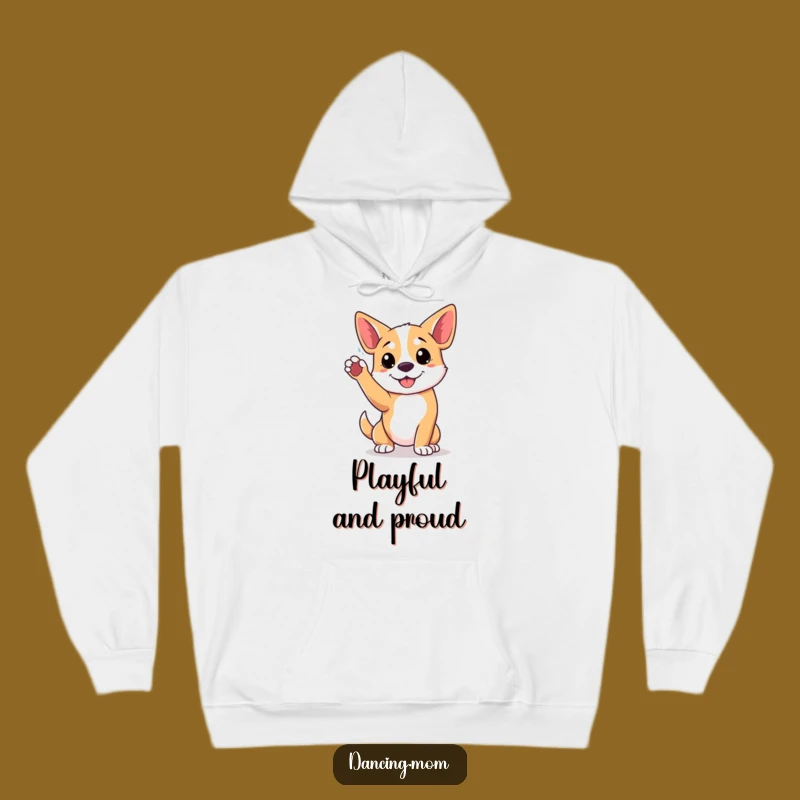 Funny Playful Dog Pose Hoodie - Cozy Energetic Canine Gift