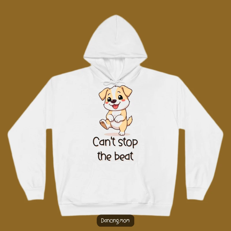 Funny Tapping Dog Hoodie - Cozy Happy Canine Rhythm Wear