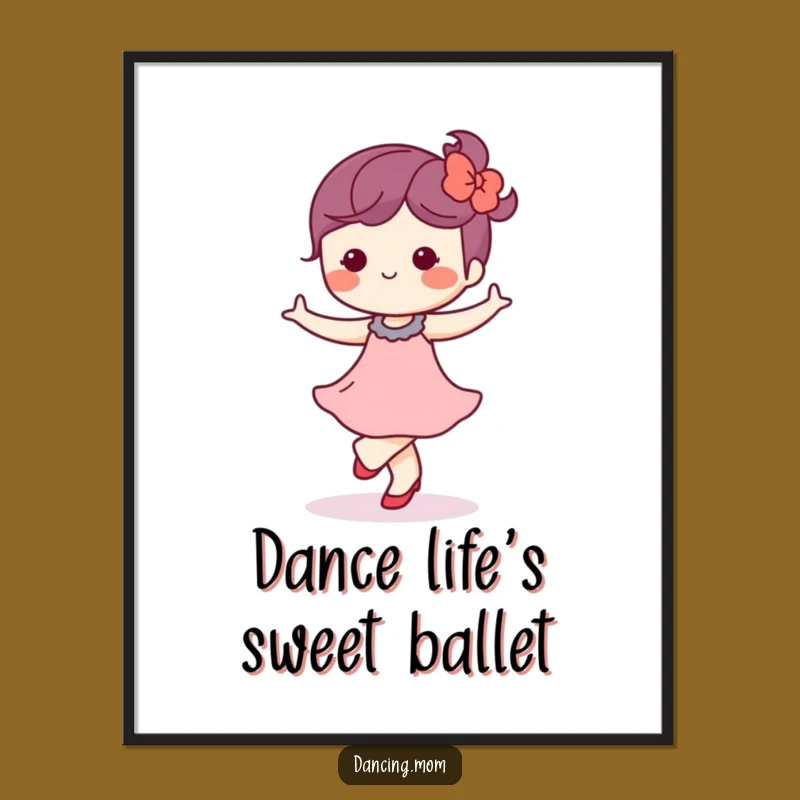 Free Printable Wall Art: Kawaii Dancer Waltz - Serene & Blissful Downloadable Decor!